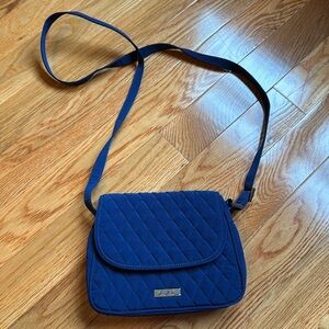 Vera Bradley Royal Blue Quilted Fabric Crossbody Shoulder Bag NWOT